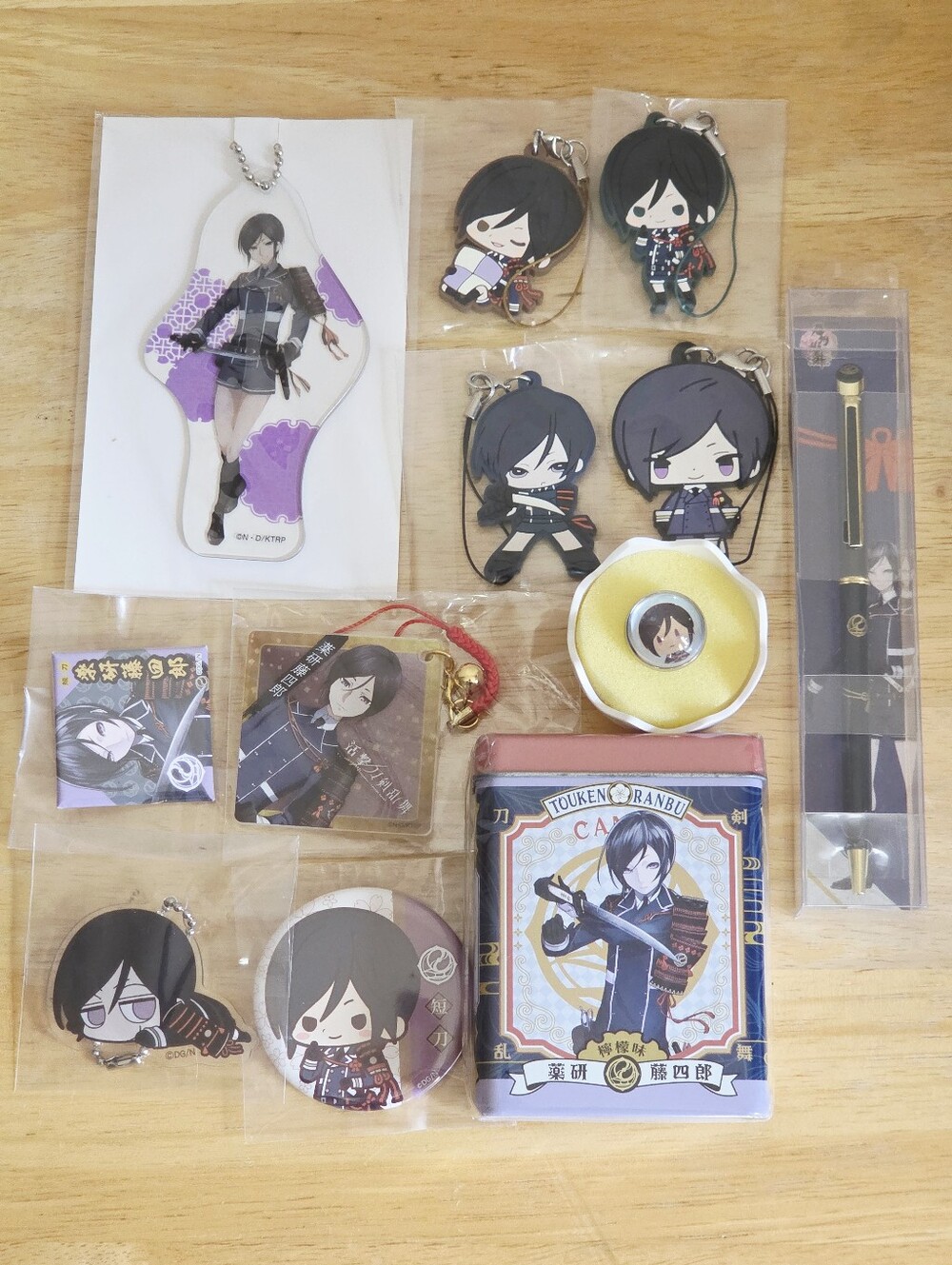 Touken Ranbu Online - Yagen Toushirou Character 12 Pc Set - Anime Rubber Strap